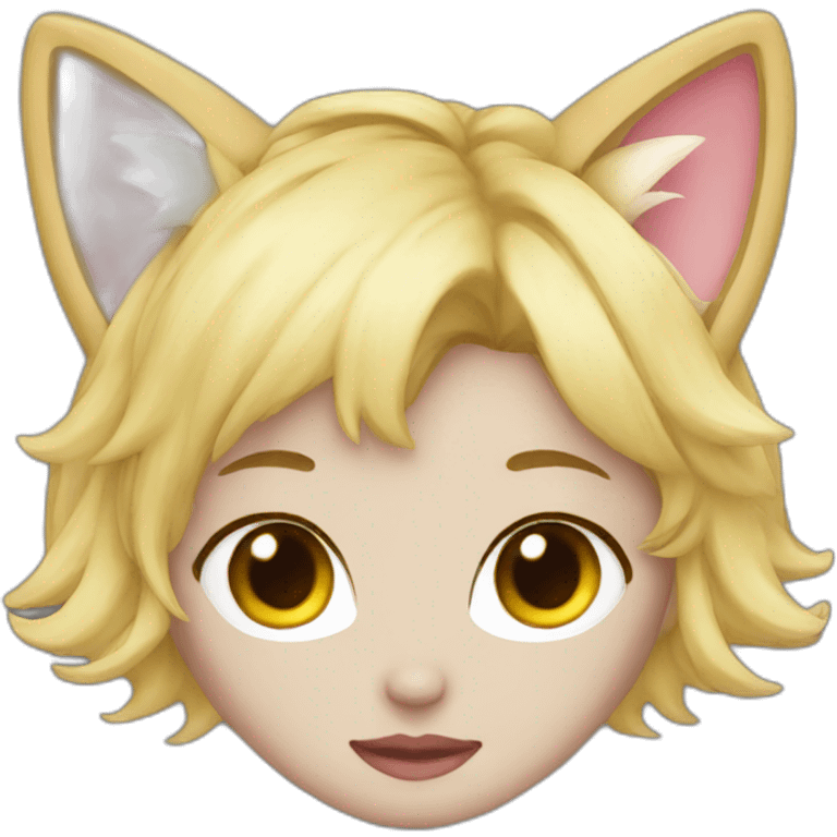 sexy blonde cat ears emoji