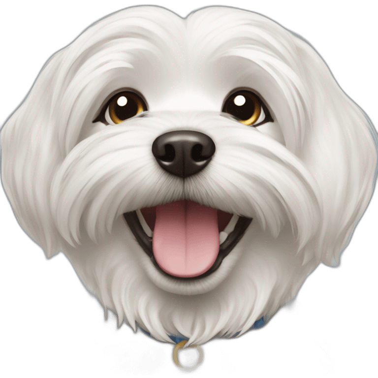 happy dog Maltese emoji