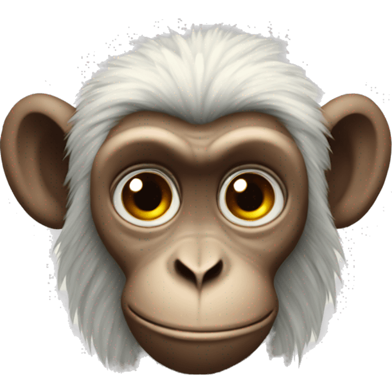 Ukrainian-Monkey. crested head, long whiskers  emoji