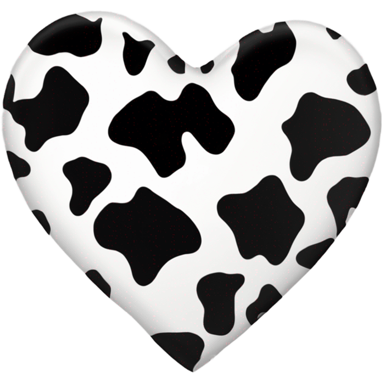 Cow print heart emoji