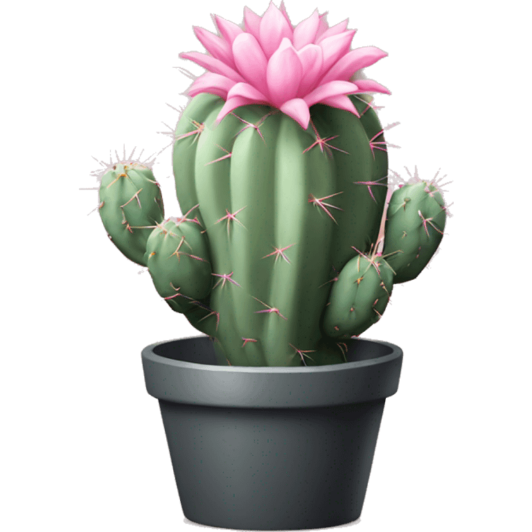 pastel pink cactus realistic emoji