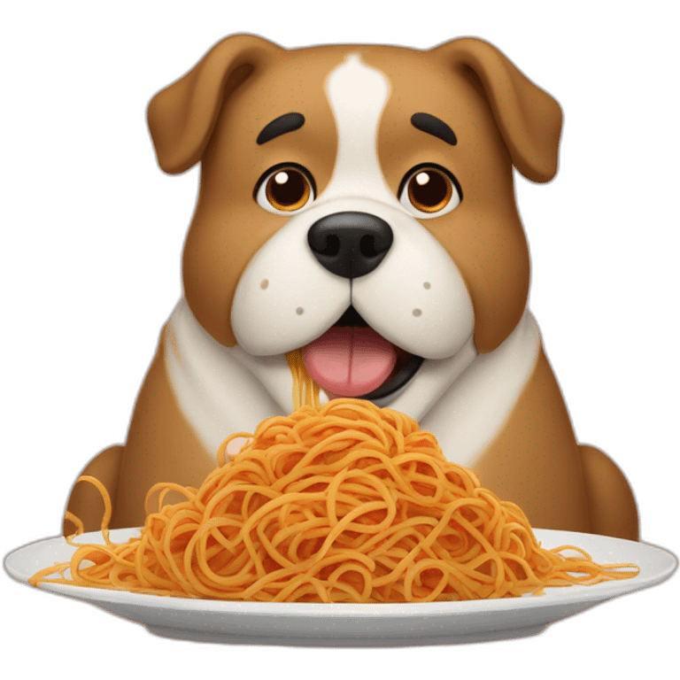 Fat-dog-eating-spaghetti emoji