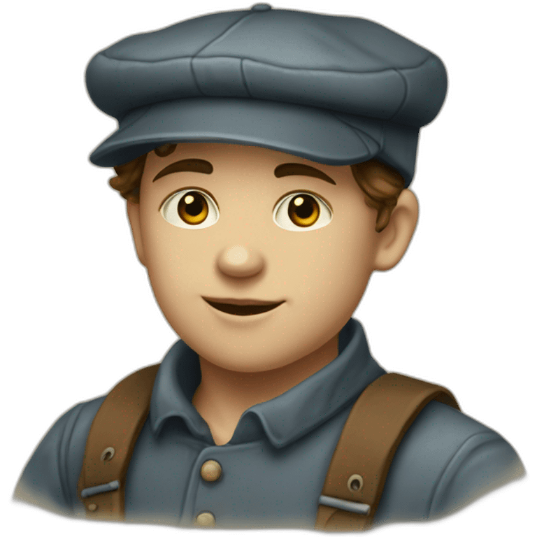 Victorian-Era-poor-factory-worker-kid-flat-cap emoji