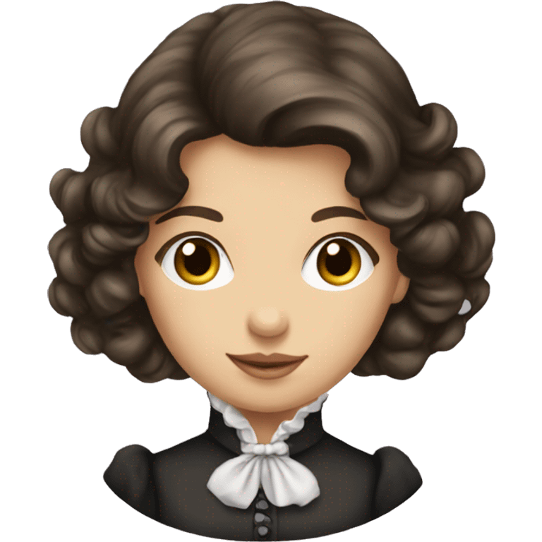 Brunette elegant Victorian girl emoji