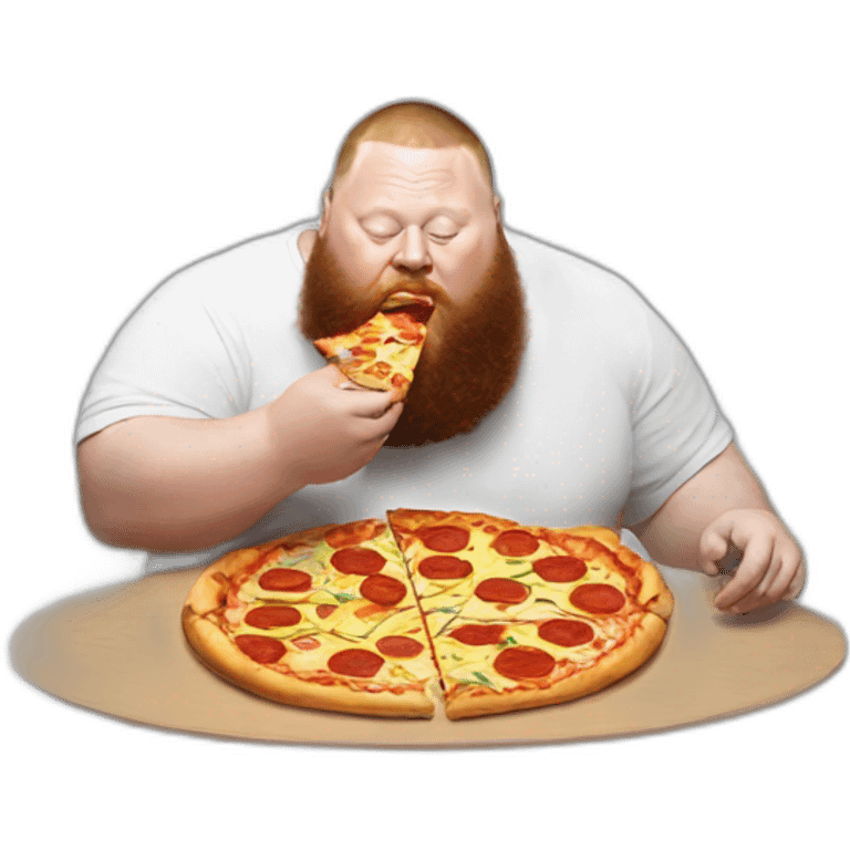 action Bronson eating pizza emoji