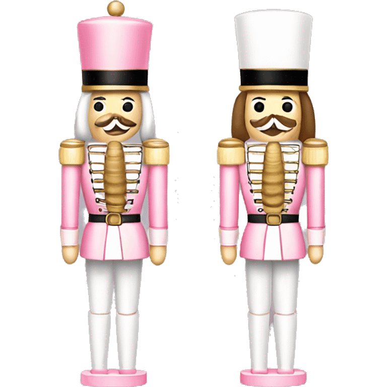 Light Pink and white themed nutcrackers  emoji