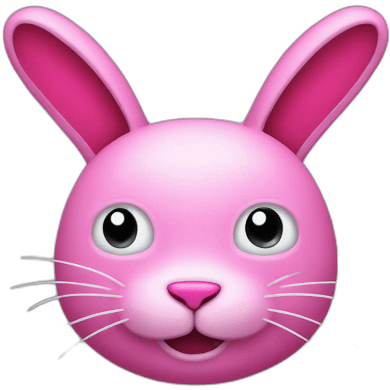 Evil pixel pink rabbit emoji