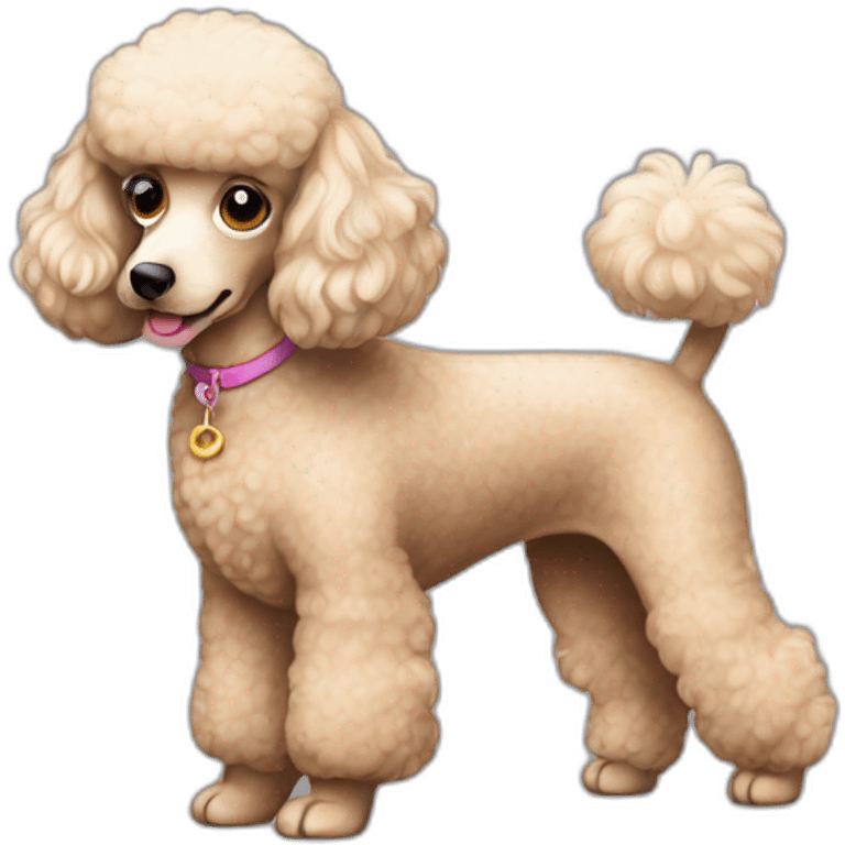 Dog Standart Poodle full body emoji