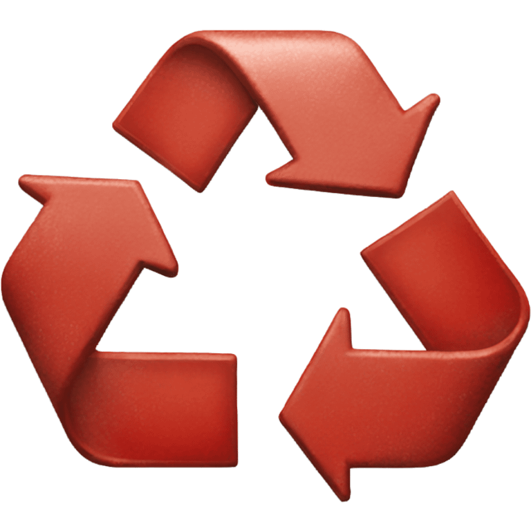 Red recycling  emoji