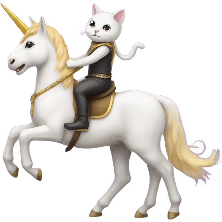 Cat on a unicorn  emoji