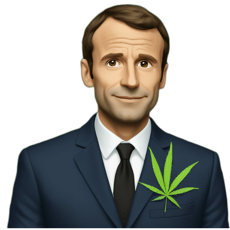 Macron cannabis emoji