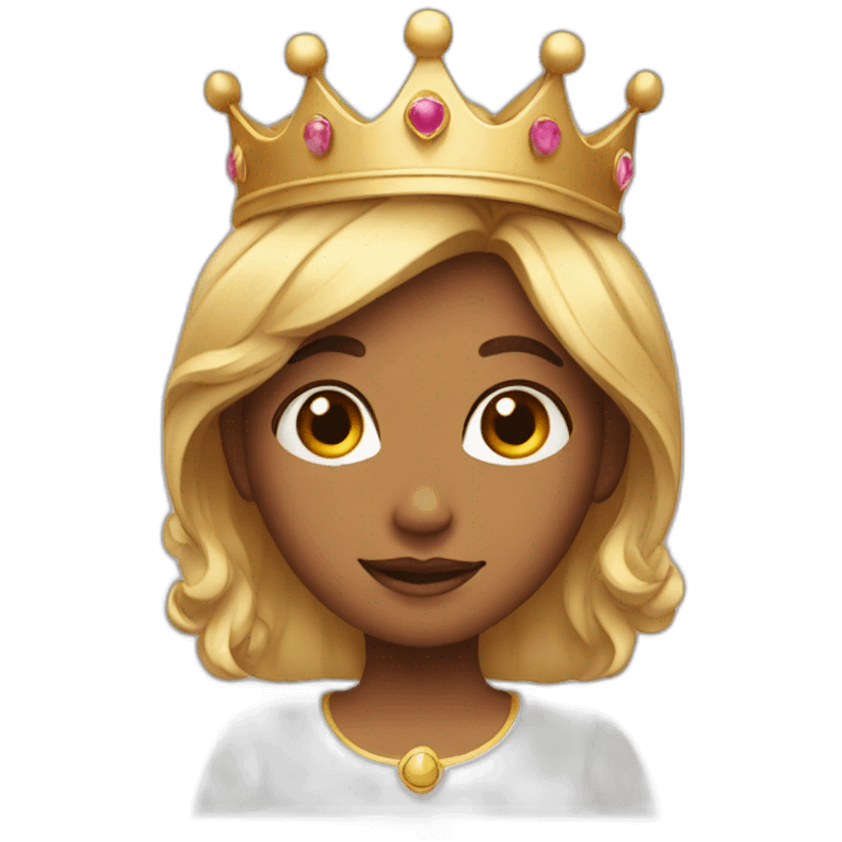 A girl with crown emoji