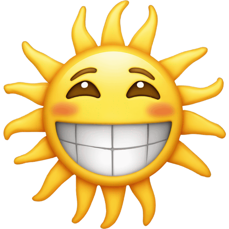 The sun with a face on it emoji