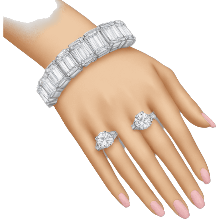 woman's hand with a super expensive ring emoji