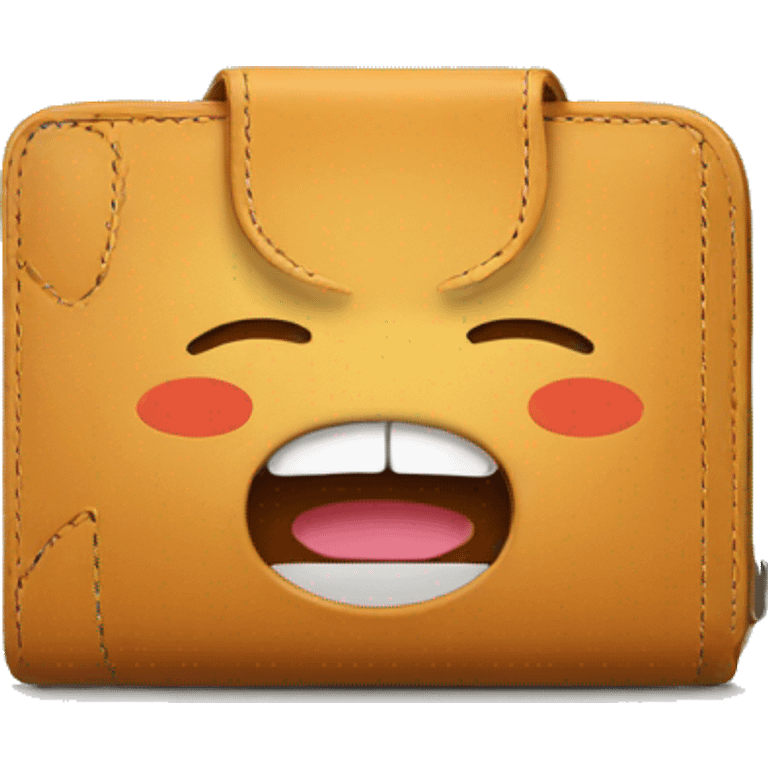 fat wallet with happy emotion emoji