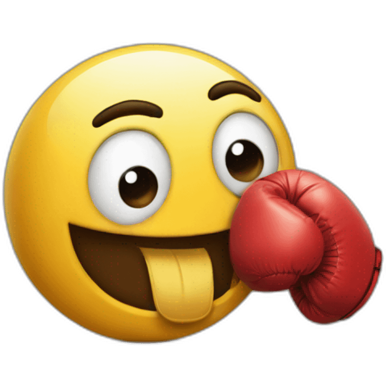 Bisous avec un gant de boxe emoji