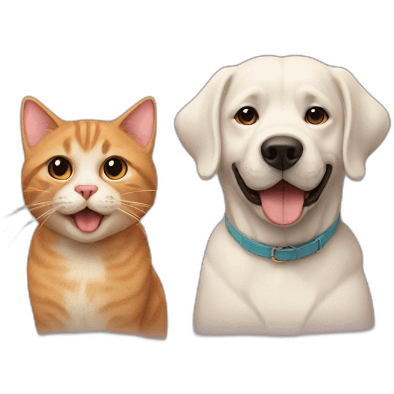 Cat and dog party  emoji