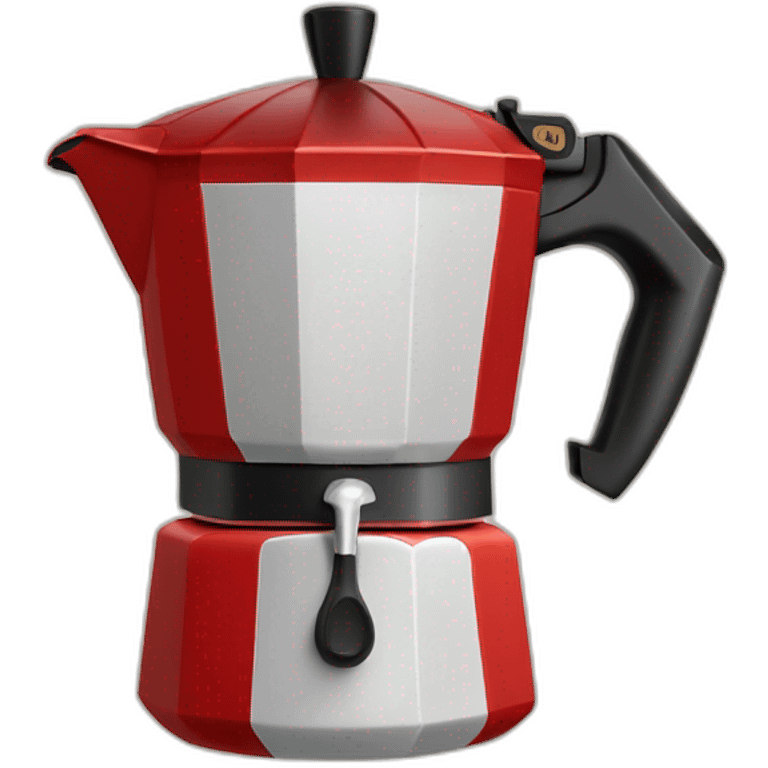 Moka pot fully red emoji