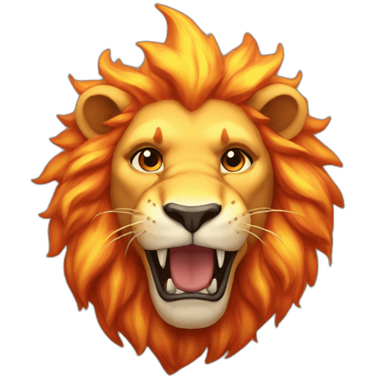 Fire lion emoji