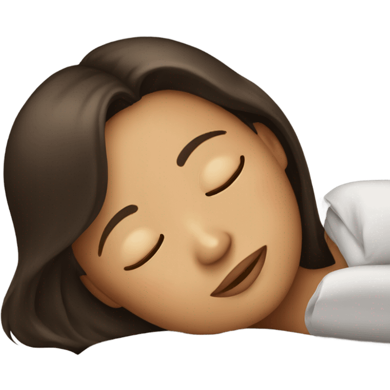 Brunette girl sleeping emoji