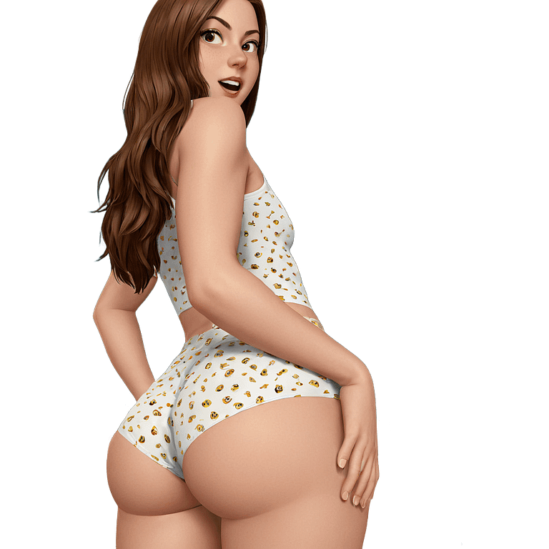 realistic girl in underwear emoji