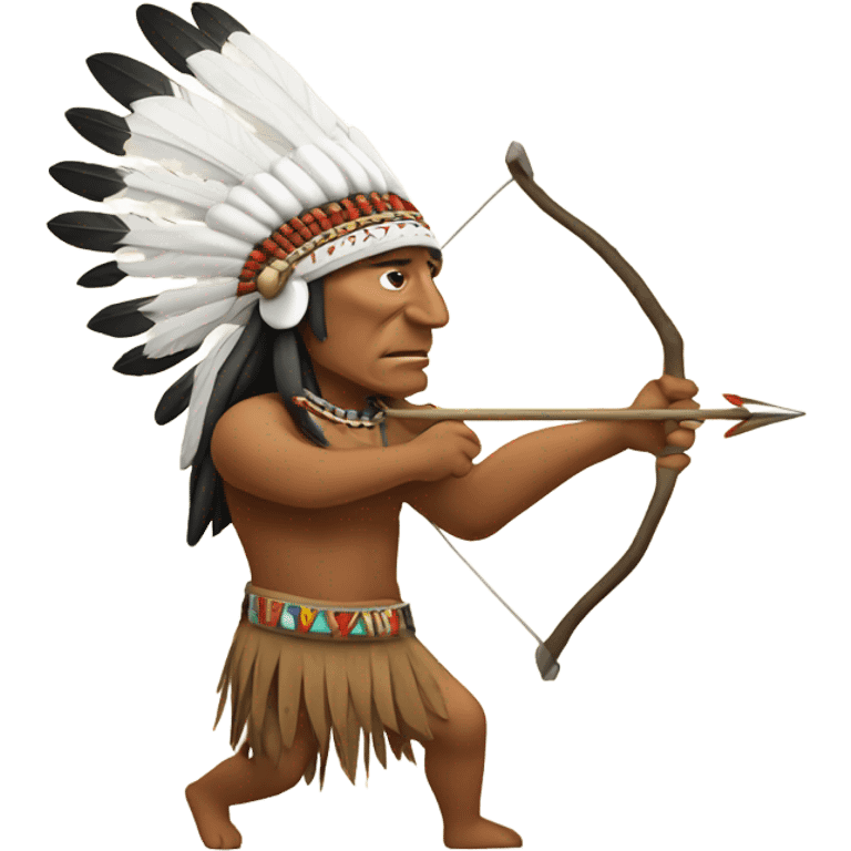 Indian chief firing arrow emoji