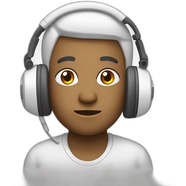 heachache with white headphone emoji