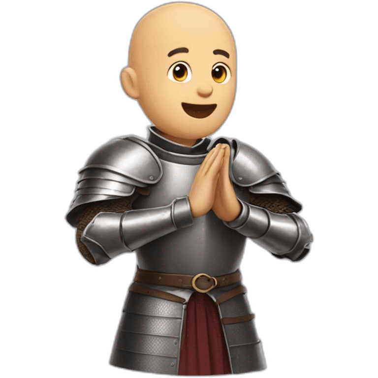 A knight bald clapping emoji