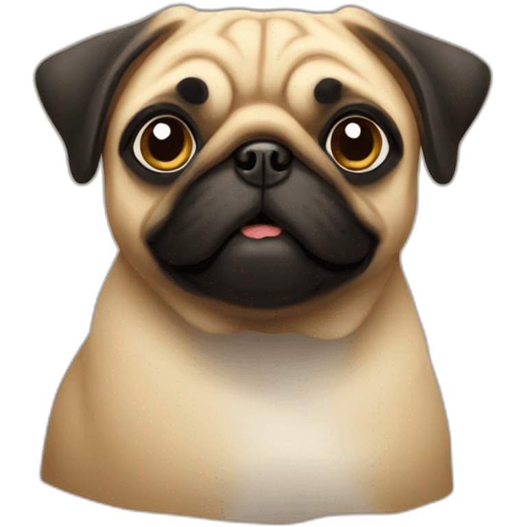 pug from gift box emoji