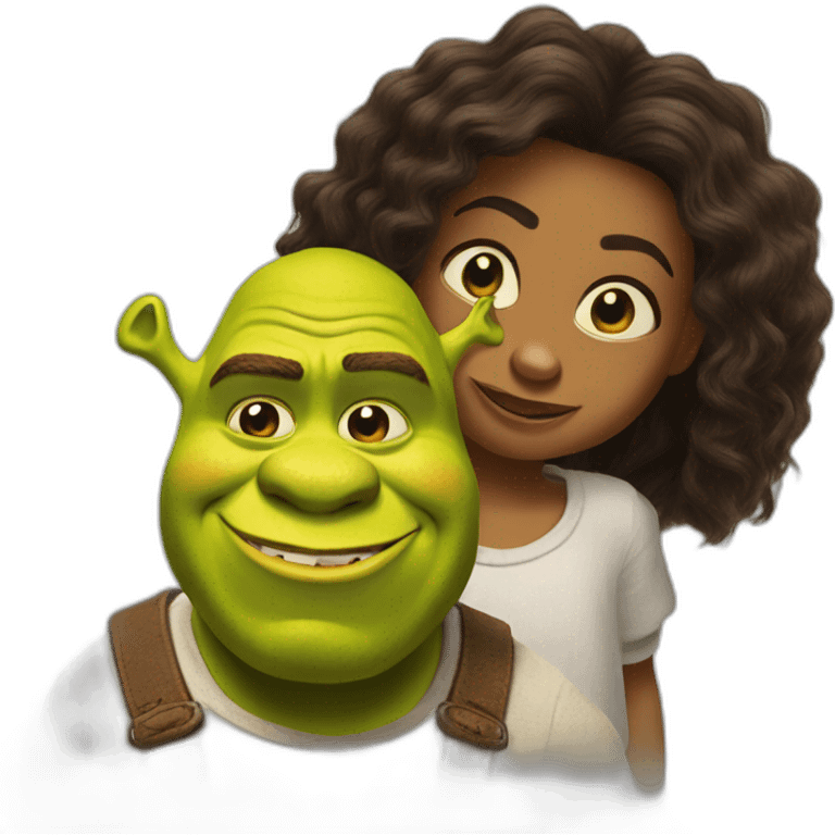 Shrek and the dunky emoji