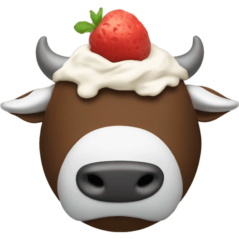 vaca comendo sorvete emoji