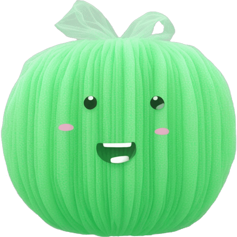 Synthetic mesh loofah emoji