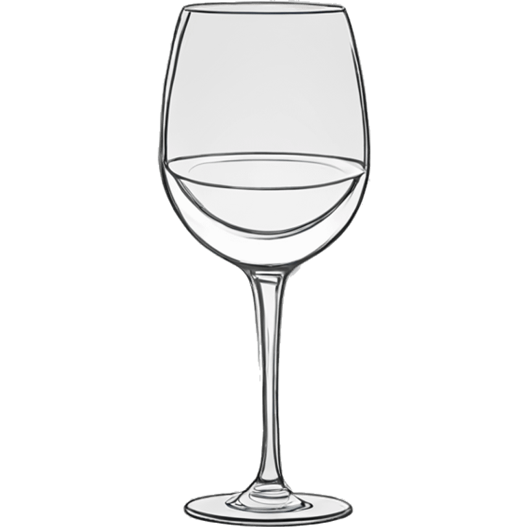 line art wine glass emoji