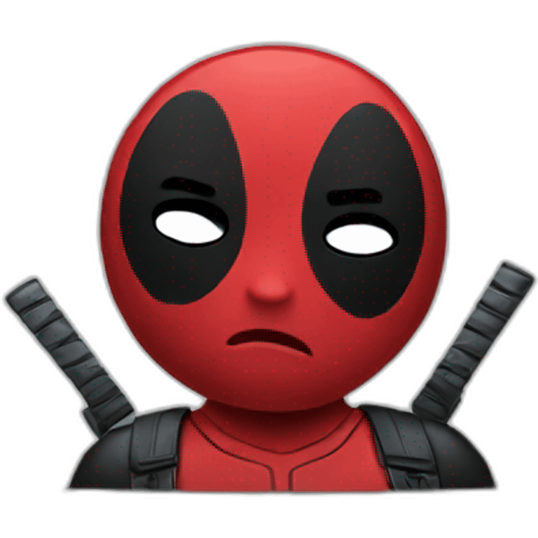 Crying deadpool emoji