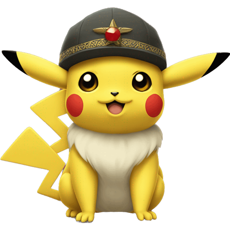 The pikachu with ottoman fes emoji