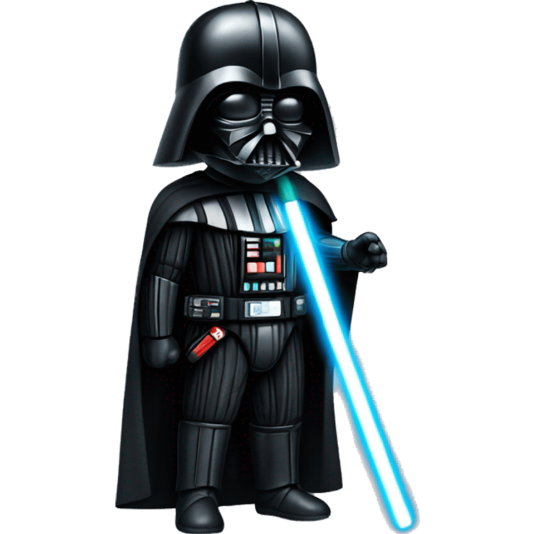 Darth vader holding a lightsaber emoji