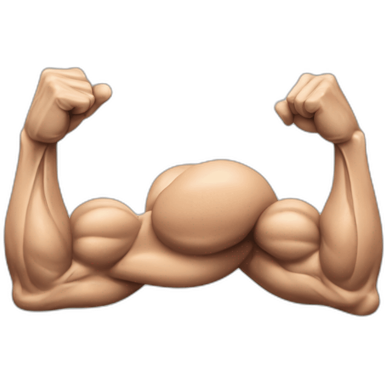 muscle arm handling a plate emoji