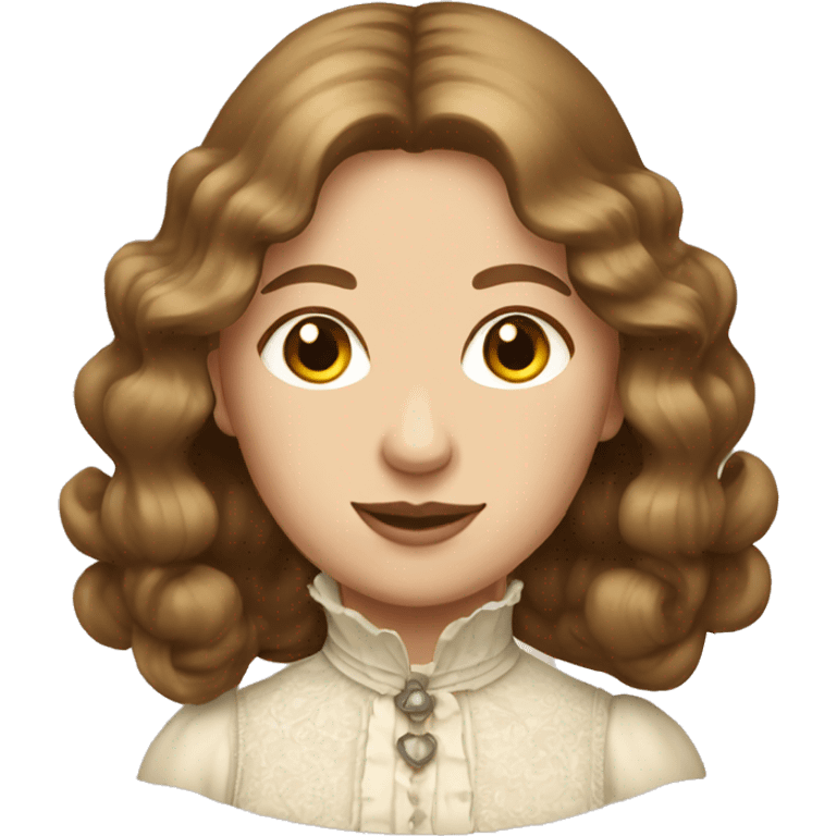 light brown hair victorian lady emoji