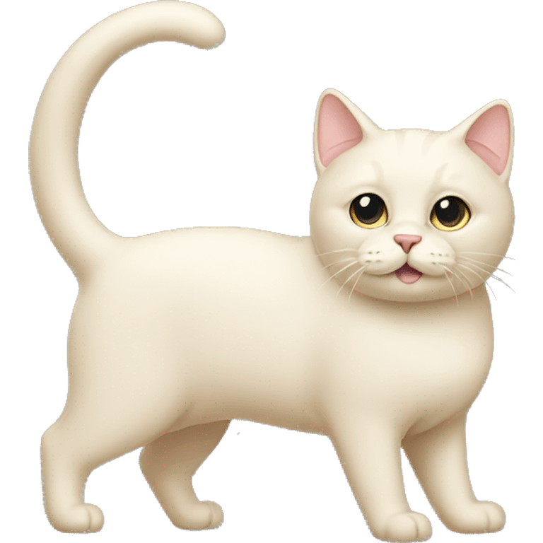 Cream cat emoji