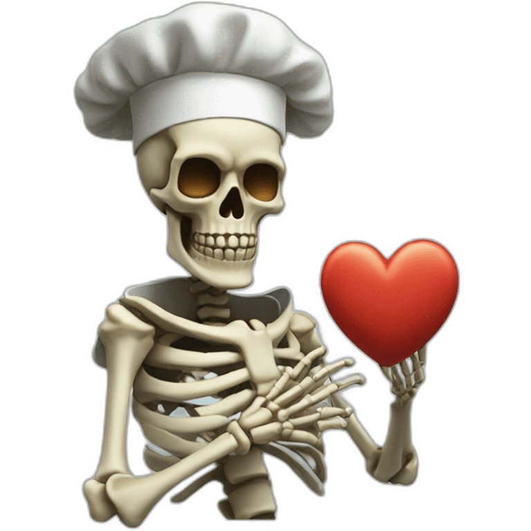 skeleton Chef's Kiss Pinched Finger heart emoji