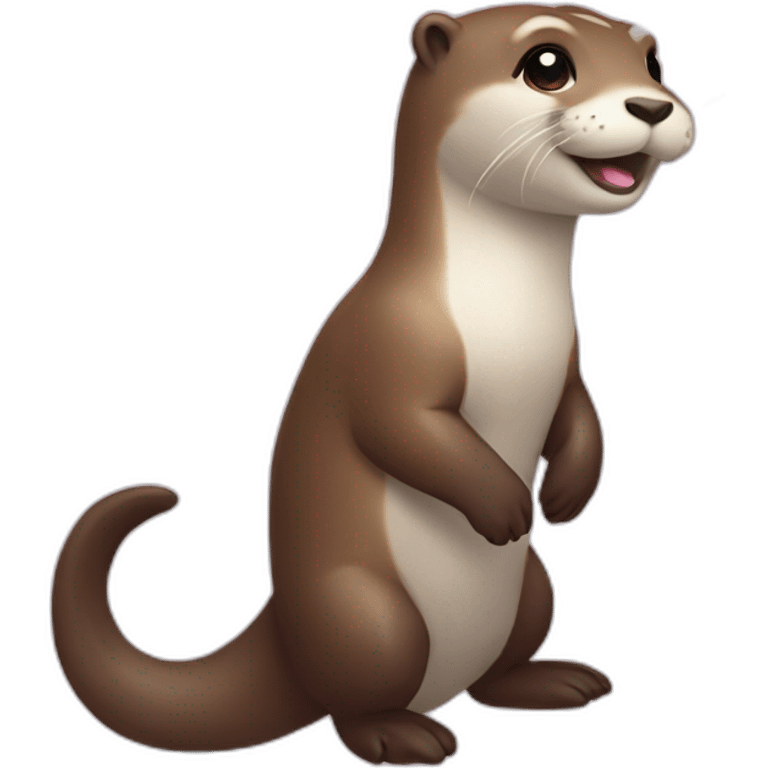 Otter on unicorn emoji