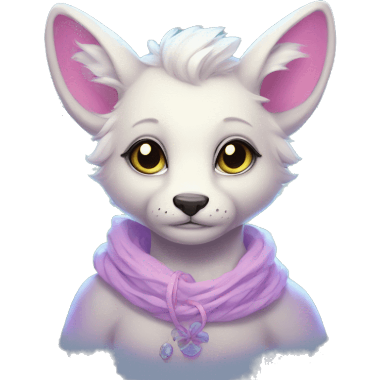 Kawaii bright fantasy ethereal anthro fursona animal emoji