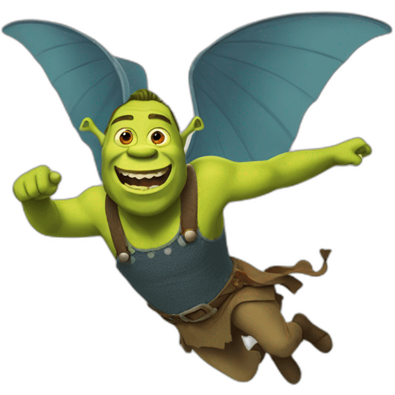 flying shrek emoji