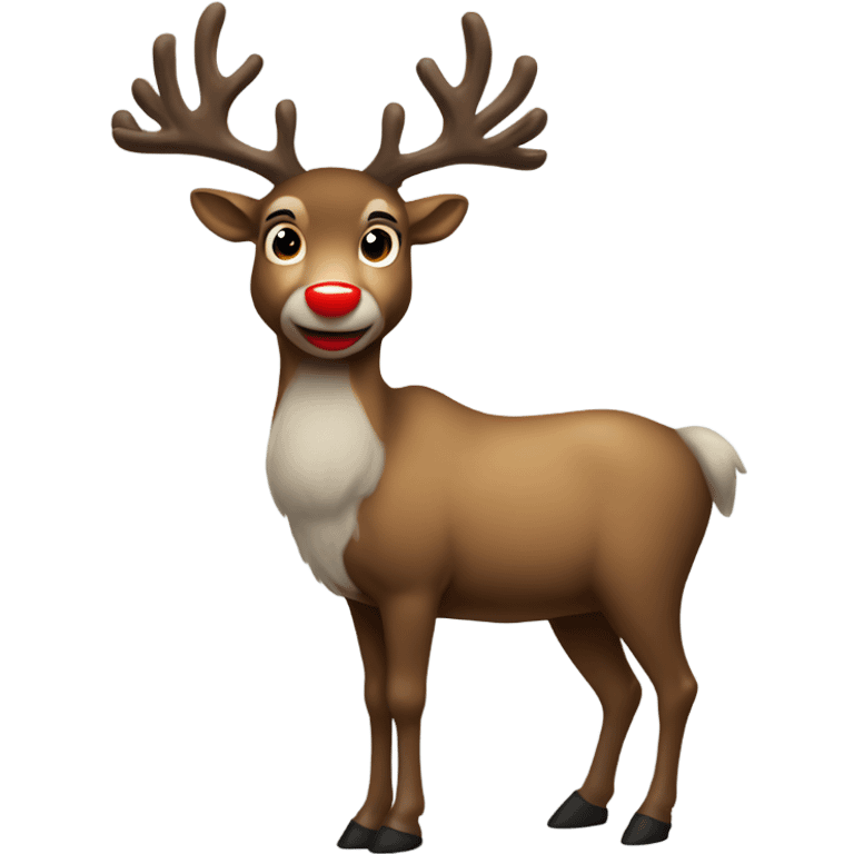 Red Nosed Reindeer full body  emoji