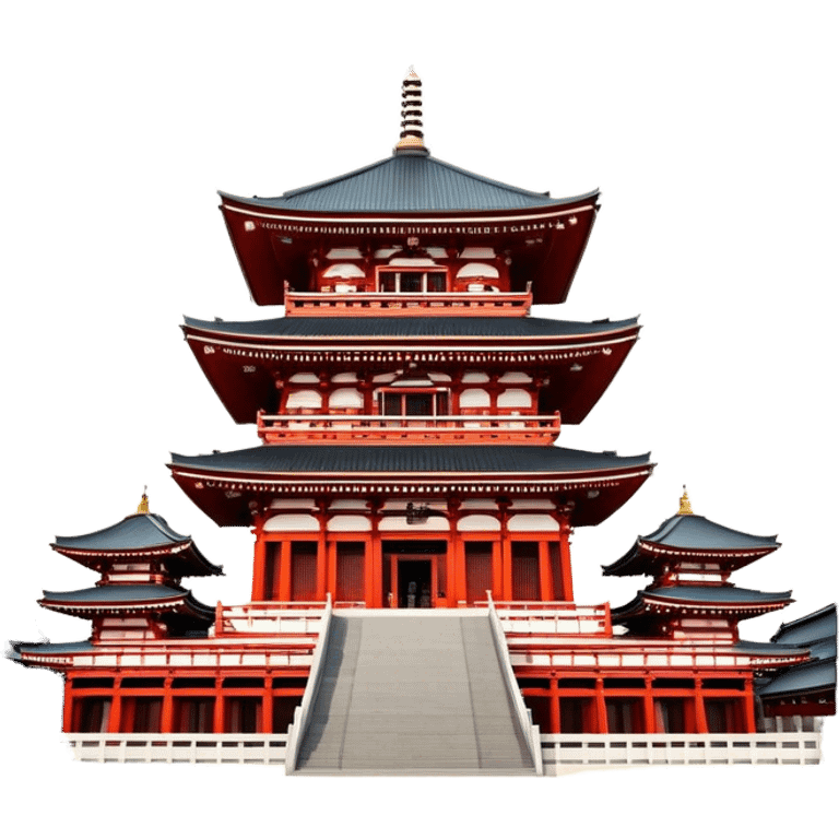 Cinematic Realistic Senso-ji Temple Landmark Emoji, depicted with the historic Tokyo temple rendered with intricate architectural detail and dynamic, cultural lighting. emoji