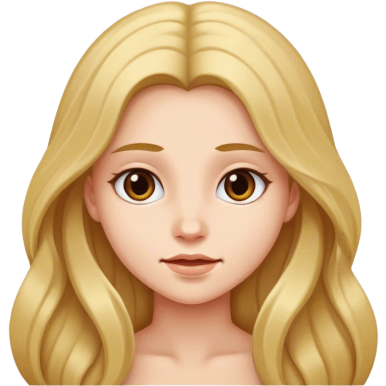 A girl with long hair emoji