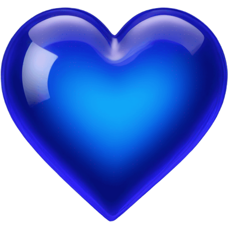 Neon glass cobalt heart  emoji