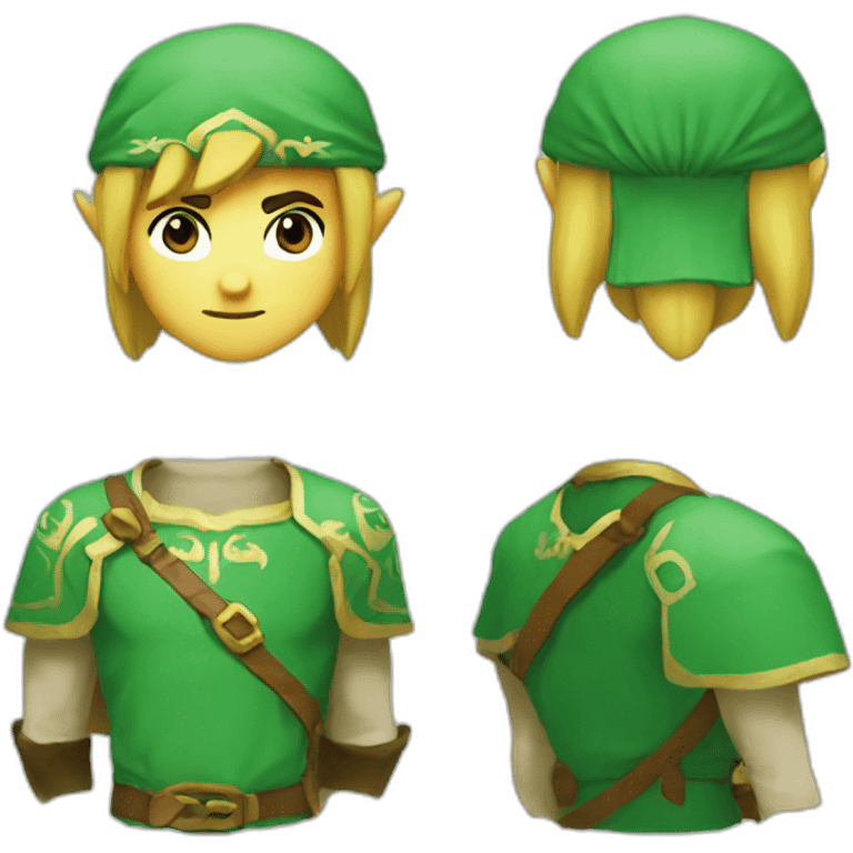 Link from The legend of Zelda A link to the past emoji