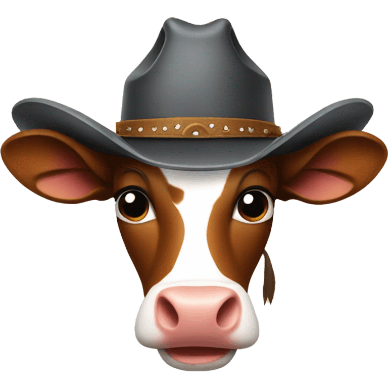 Cow with a cowboy hat emoji