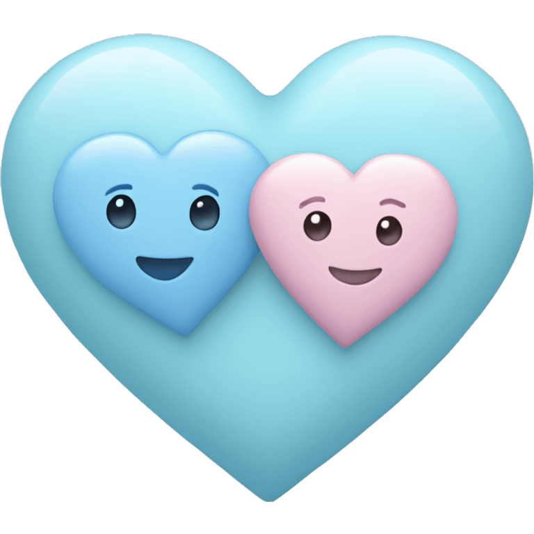 two pastel blue hearts emoji